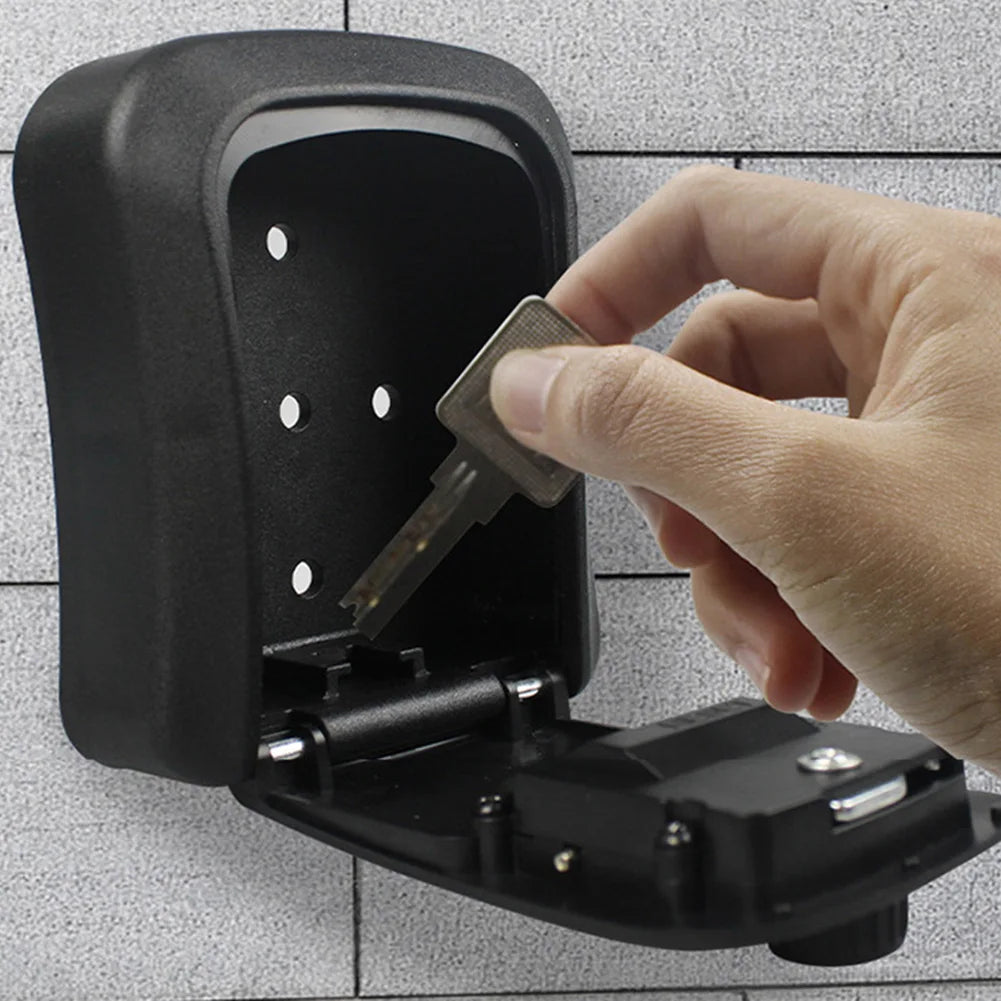4 Digit Combination Lock Box Wall Mounted Key Safe