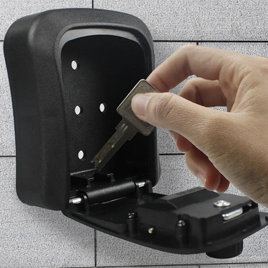 4 Digit Combination Lock Box Wall Mounted Key Safe