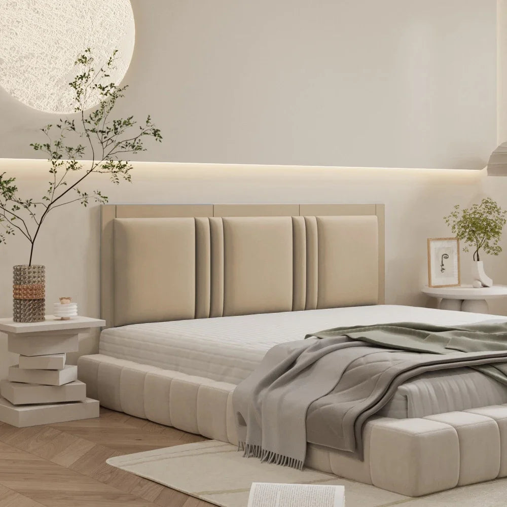 CommercialGrade UpholsteredHeadboardPanel For QueenAndKingBeds DeluxeEdition PeelStick