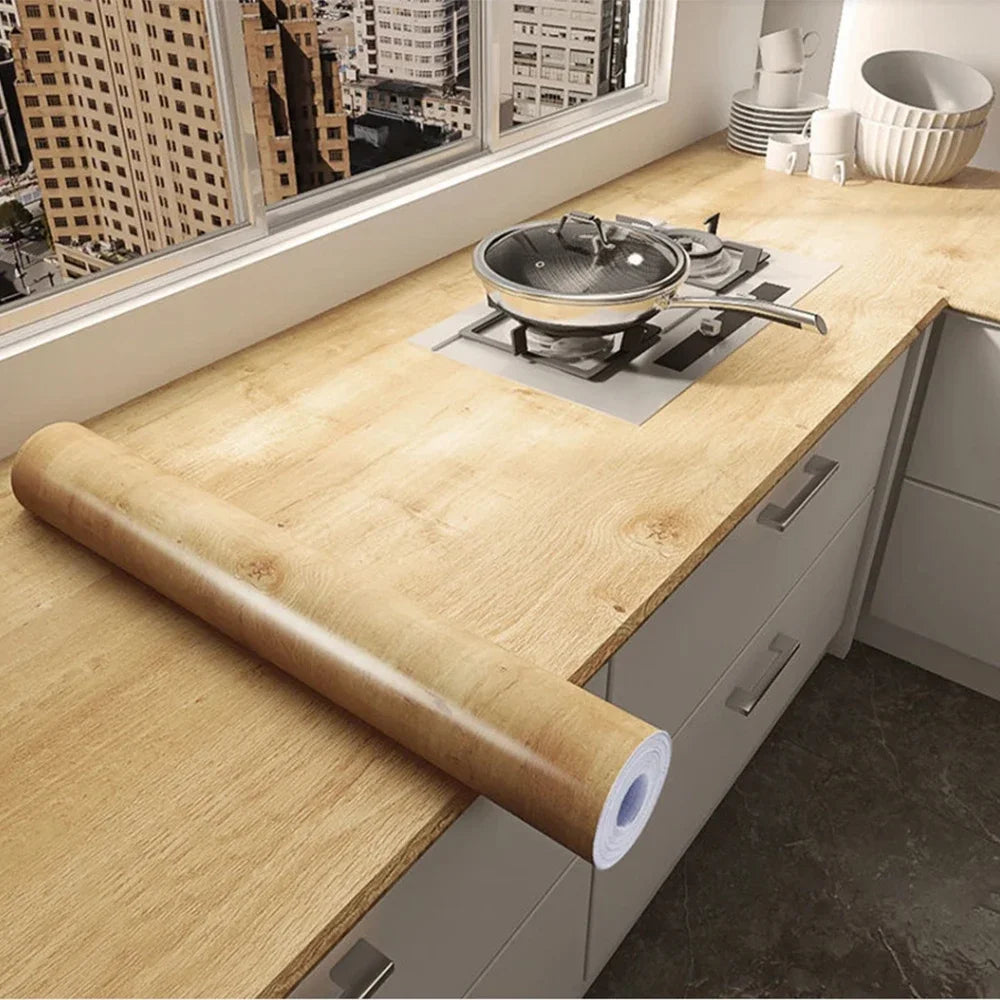 Wood Wallpaper Self Adhesive Heat Resistant For Walls And Furniture DIY Home Decor