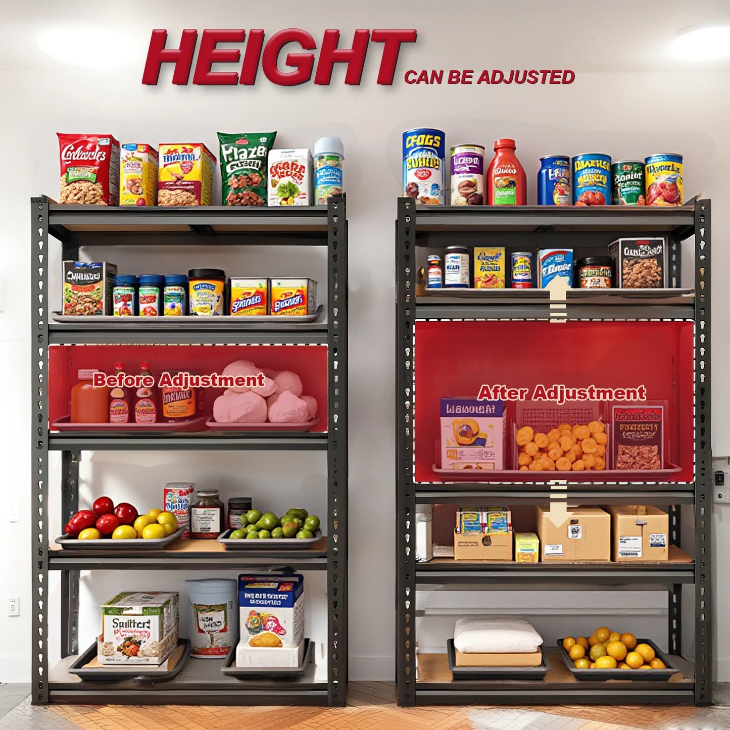 Heavy Duty Garage Shelving 2000Lbs Capacity Storage Racks