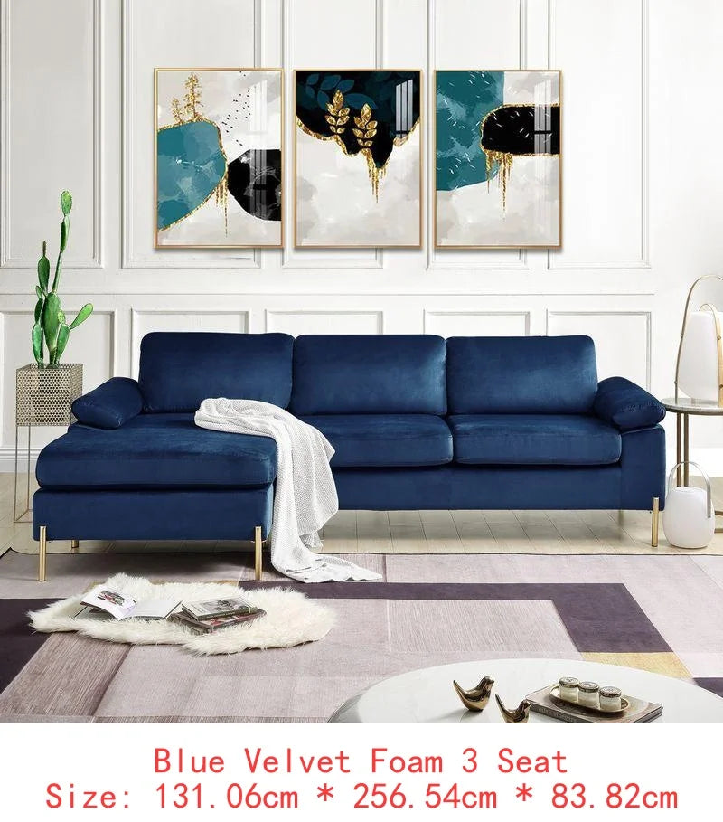 Velvet Sofa Luxurious Upholstered Couch For Living Room Modern Design And Comfort For Any Living Space