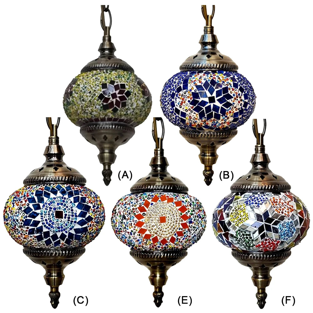 Turkish Moroccan Mosaic Pendant Light Hanging Ceiling Lamp