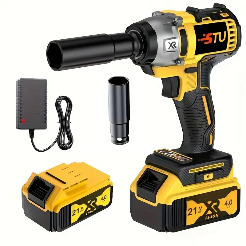 21V Wireless Impact Wrench High Torque 4000mAh Battery Rechargeable