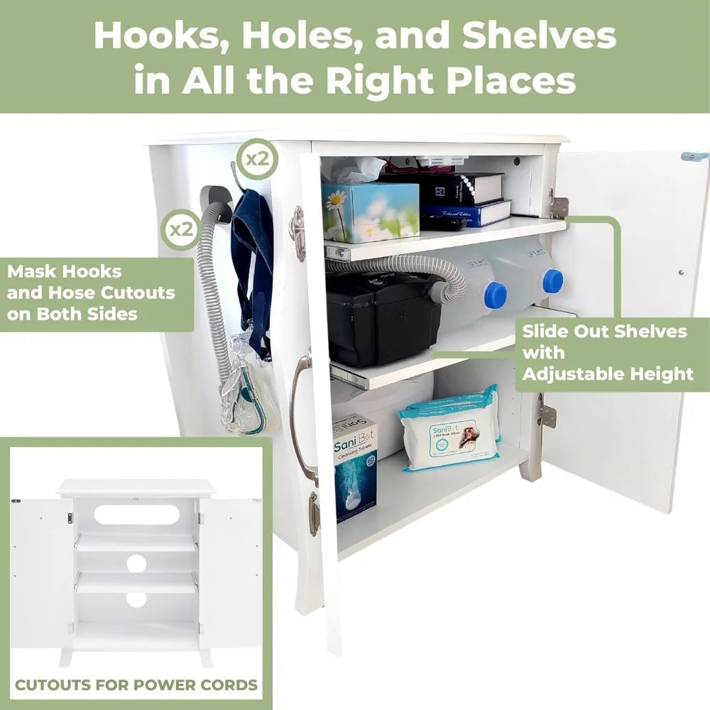 RBXC CPAP Nightstand With Drawers For CPAP Machine