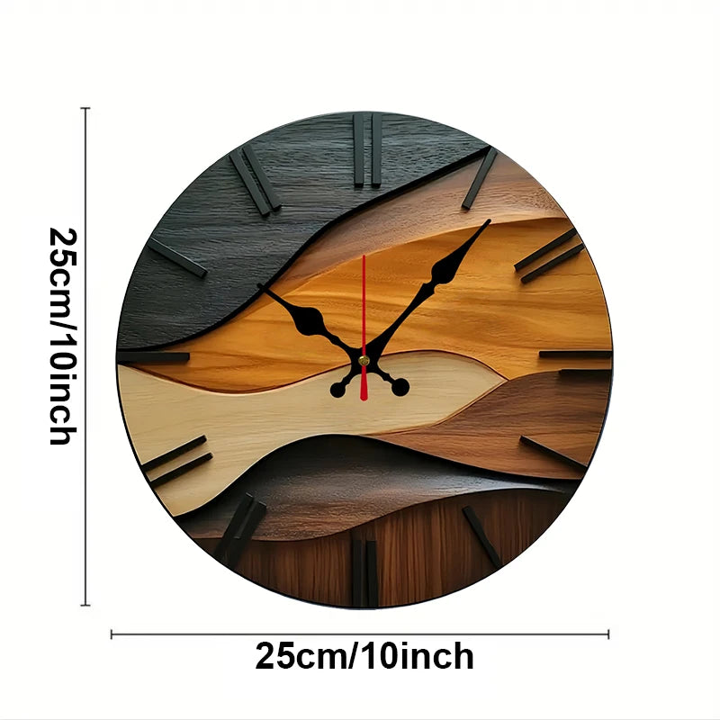 Nordic Style Wooden Round Silent Hanging Wall Clock
