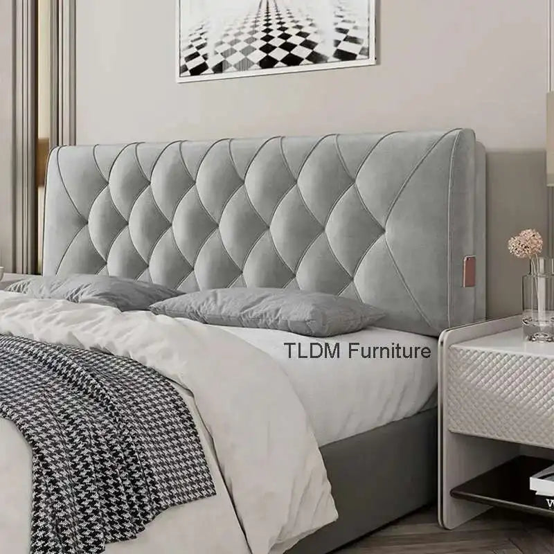 Backrest Soft Bed Headboard Skin Friendly American Flannel