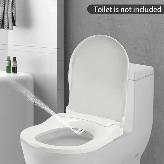 Non Electric Bidet Toilet Seat With Dual Nozzles For Elongated Toilets And Clean Hose