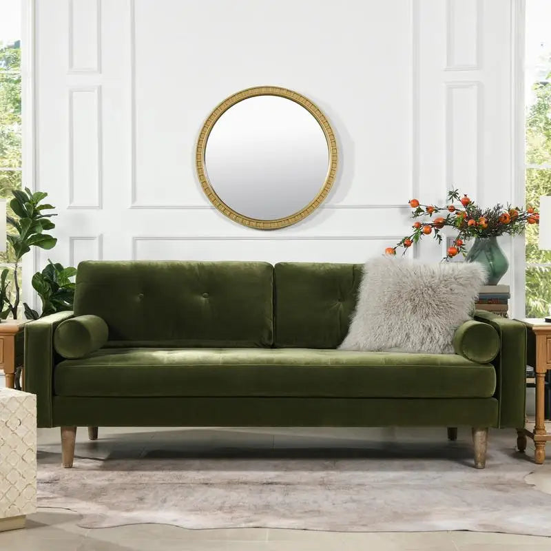 NONECN Mid-Century Modern Sofa With Performance Upholstery