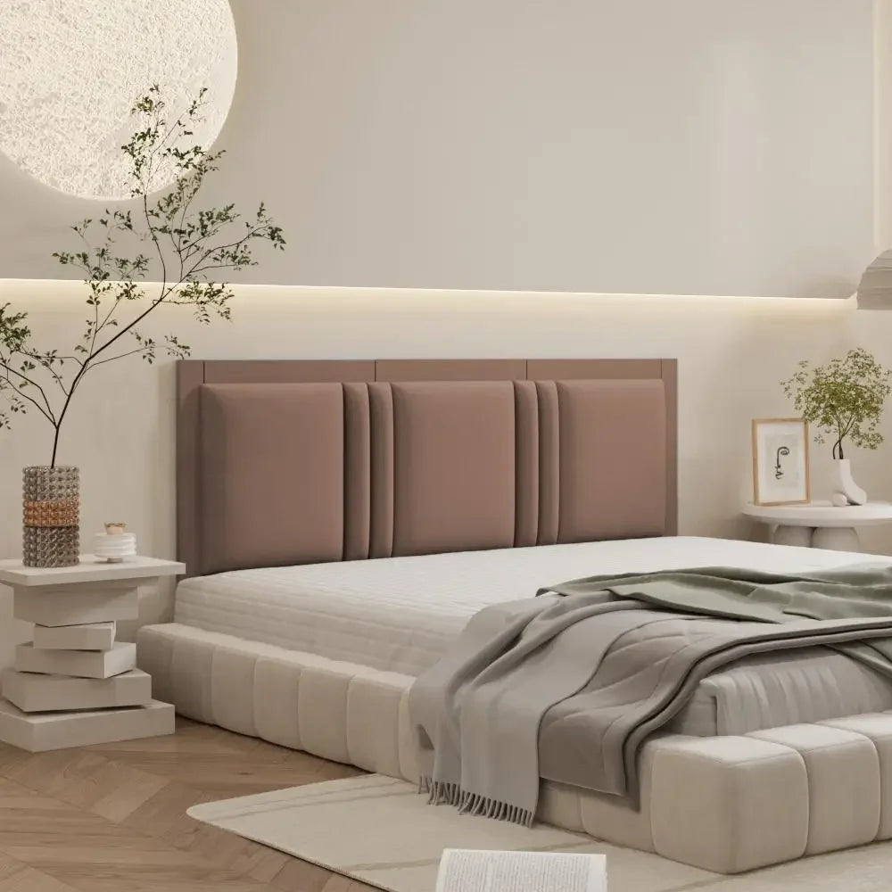 CommercialGrade UpholsteredHeadboardPanel For QueenAndKingBeds DeluxeEdition PeelStick