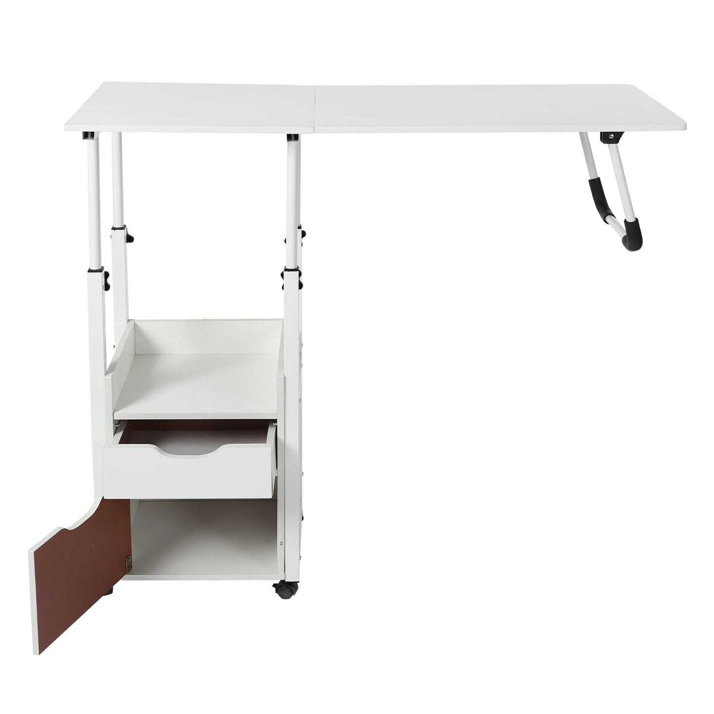 Bymaocar Adjustable Movable Bedside Table Overbed Desk