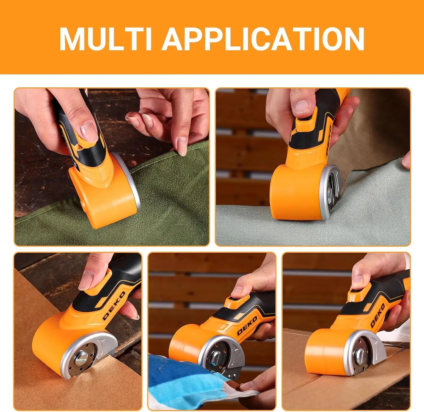 DEKO Electric Sewing Scissors Professional Multifunction Cutter For Fabric