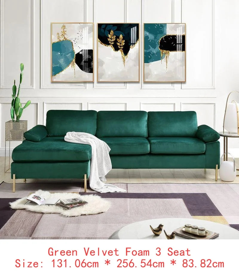 Velvet Sofa Luxurious Upholstered Couch For Living Room Modern Design And Comfort For Any Living Space