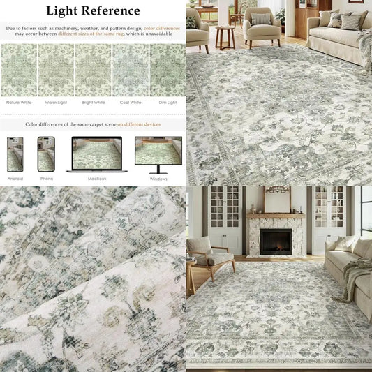 Polyester Area Rug Non Slip Washable For Living Room Bedroom