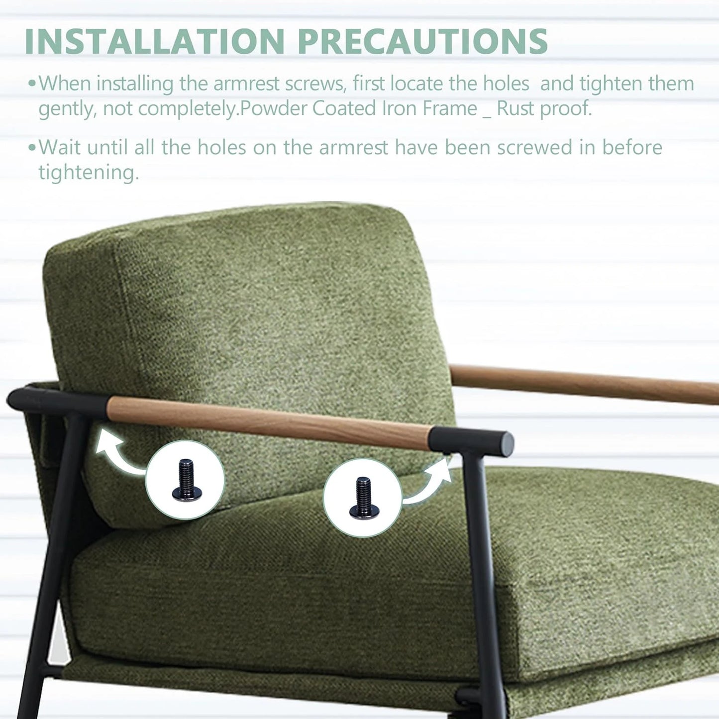 Todranic Chenille Accent Armchair Mid Century Modern Lounge Chair