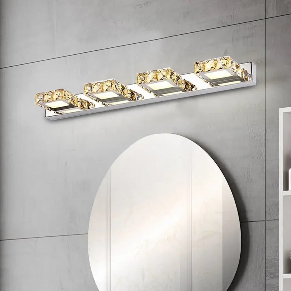 LED Crystal Vanity Mirror Bathroom Wall Light Fixture