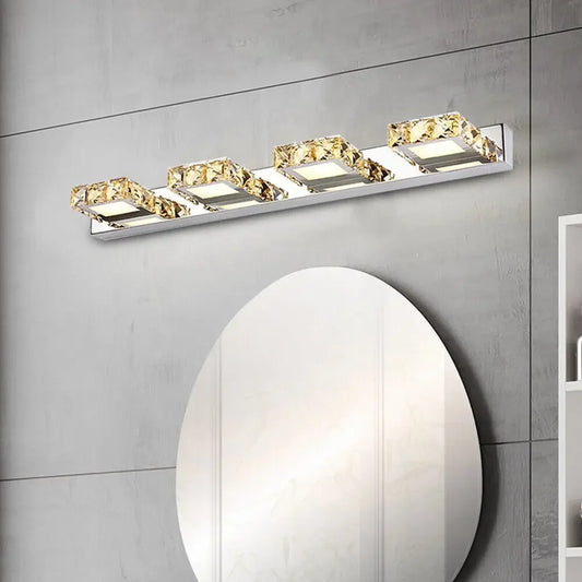 LED Crystal Vanity Mirror Bathroom Wall Light Fixture