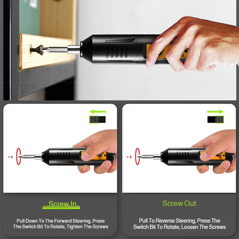 Rechargeable Multifunction Electric Screwdriver Set With Intelligent Impact