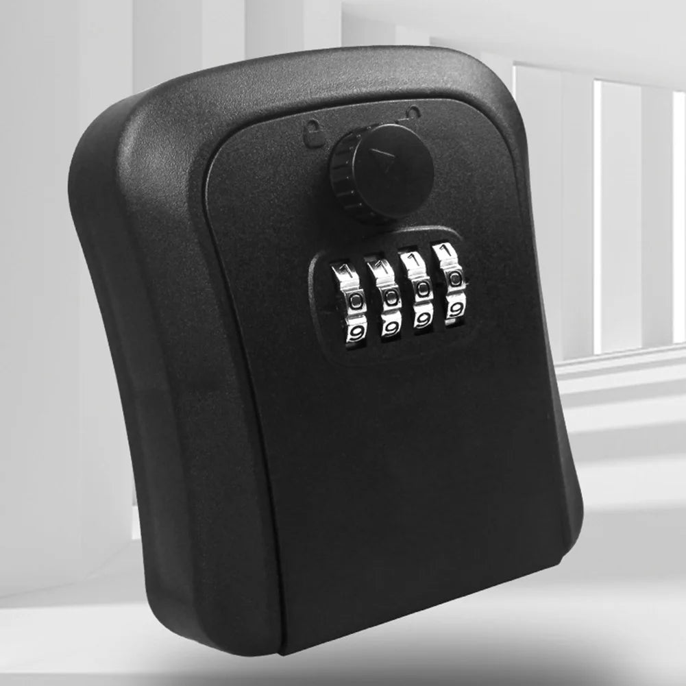 4 Digit Combination Lock Box Wall Mounted Key Safe