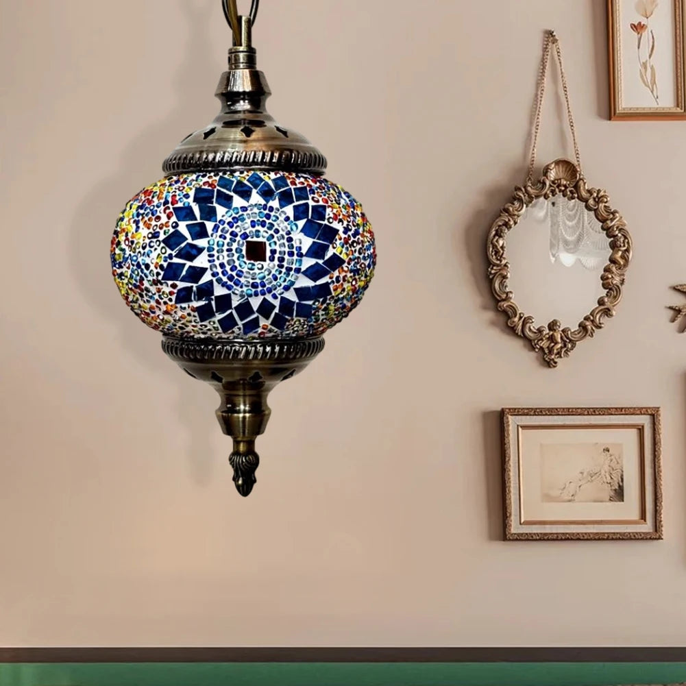 Turkish Moroccan Mosaic Pendant Light Hanging Ceiling Lamp