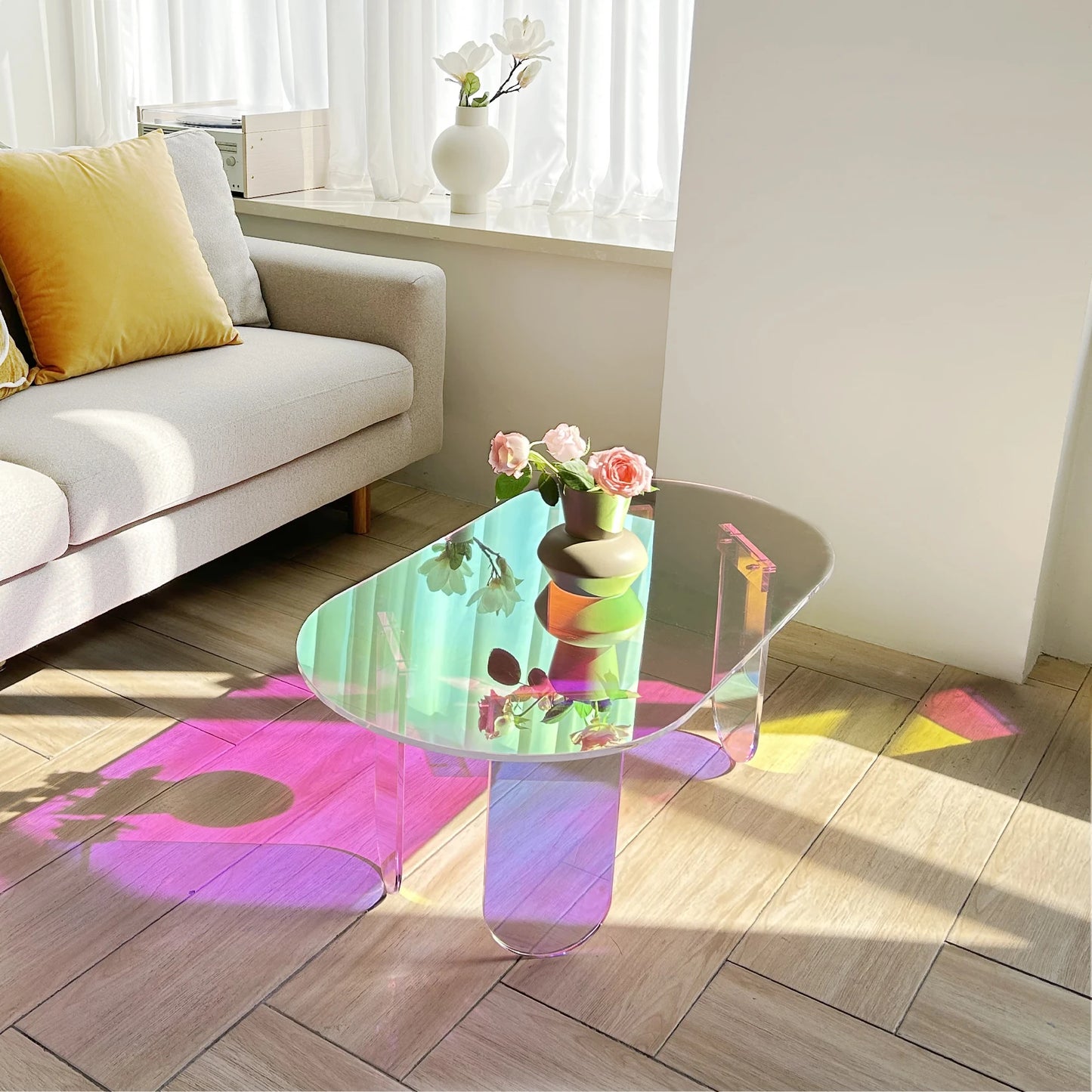 Iridescent Acrylic Coffee Table