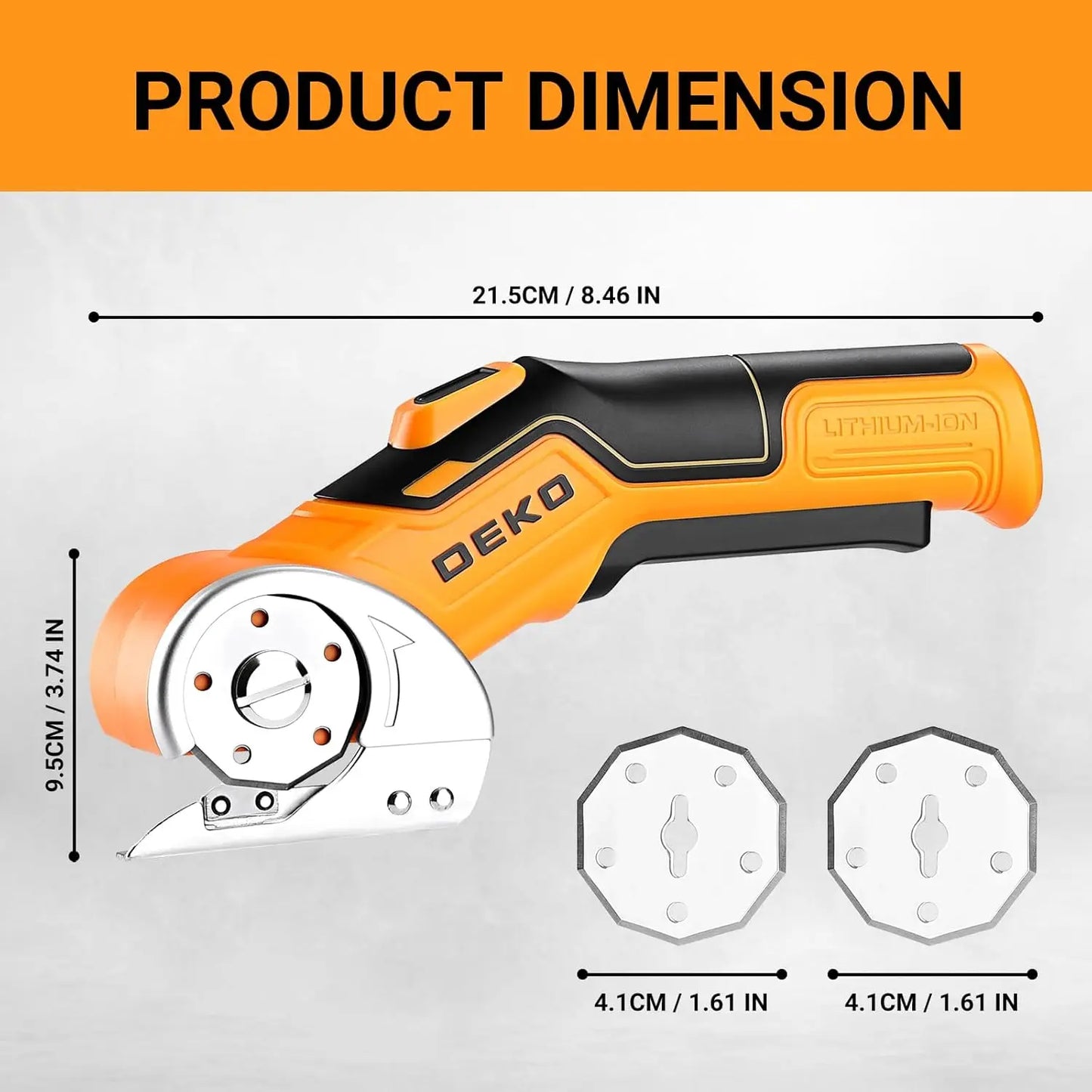 DEKO Electric Sewing Scissors Professional Multifunction Cutter For Fabric